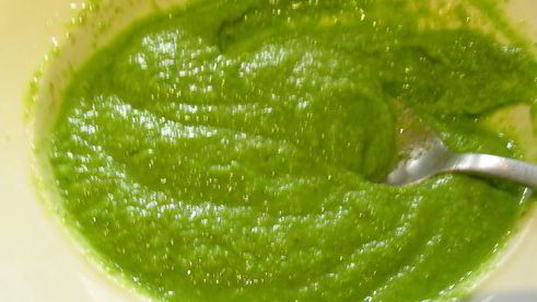 мусс из зеленого горошка и спаржи