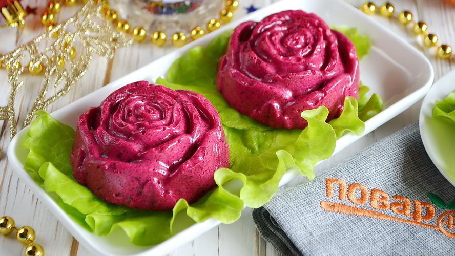 Рецепт пикантный свекольный мусс с селедкой