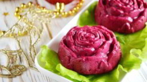 пикантный свекольный мусс с селедкой