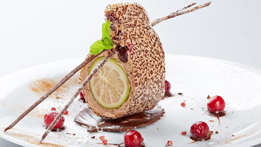 Рецепт шоколадный мусс с клюквой и лаймом