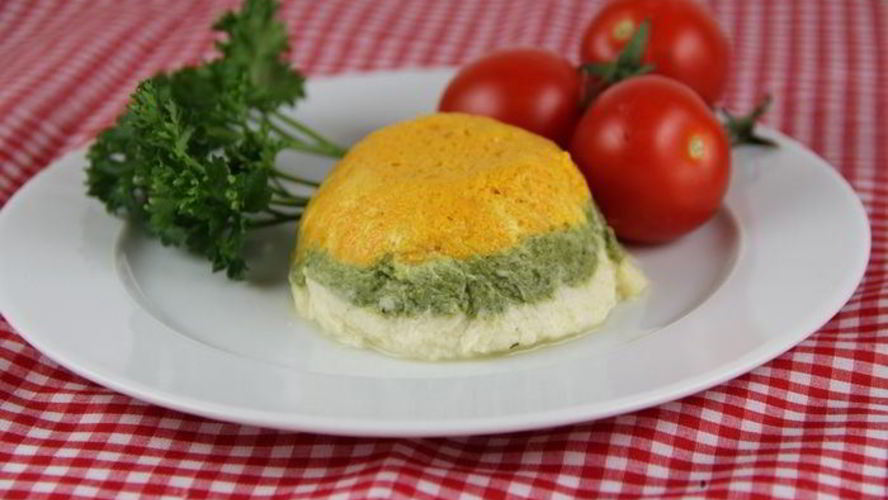 Рецепт трехцветный овощной мусс