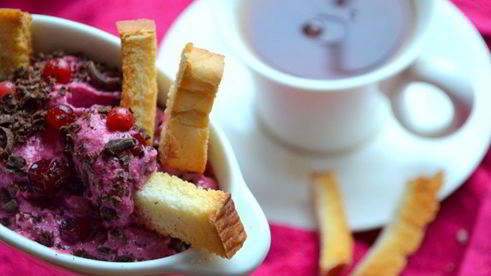 творожно-ягодный мусс