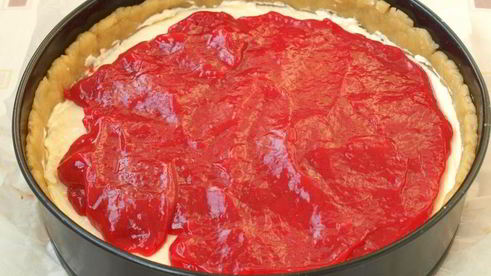 творожный чизкейк с малиновым муссом