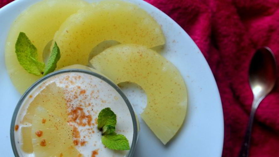 Рецепт творожный мусс с ананасом и карамельными нотами