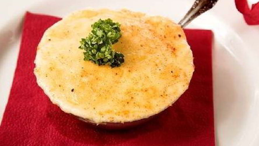 Рецепт мясной пудинг с сыром