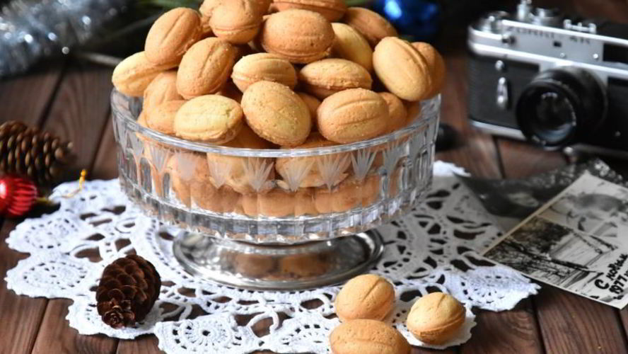 Рецепт орешки с вареной сгущенкой