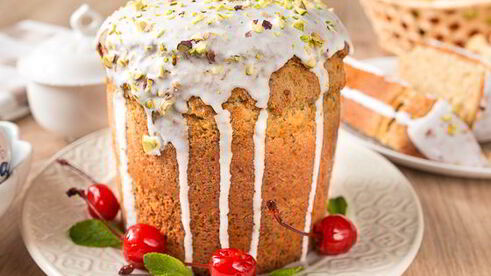 фисташковый пасхальный кулич