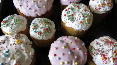 кулич на александрийском тесте с кардамоном