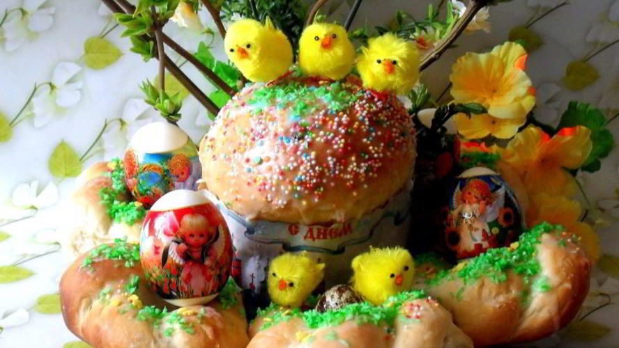 Рецепт пасхальный кулич и булочки-гнездышки