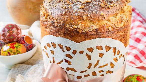 Рецепт Пасхальный кулич с орехами