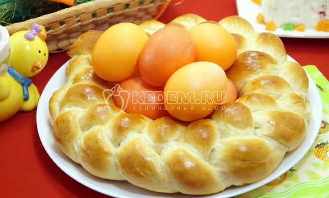 Пасхальный венок для яиц