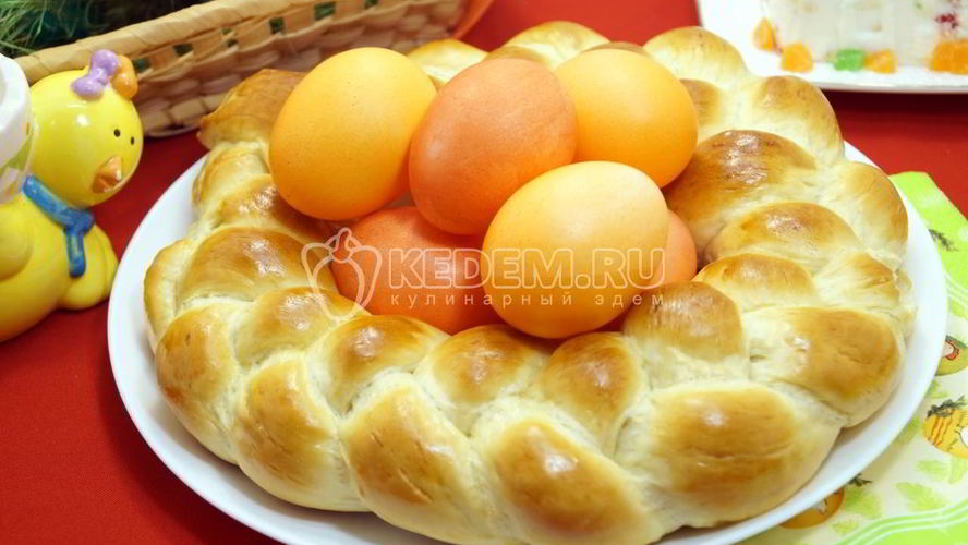 Рецепт пасхальный венок для яиц