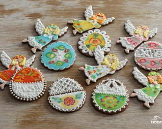 Пасхальные печенья с глазурью