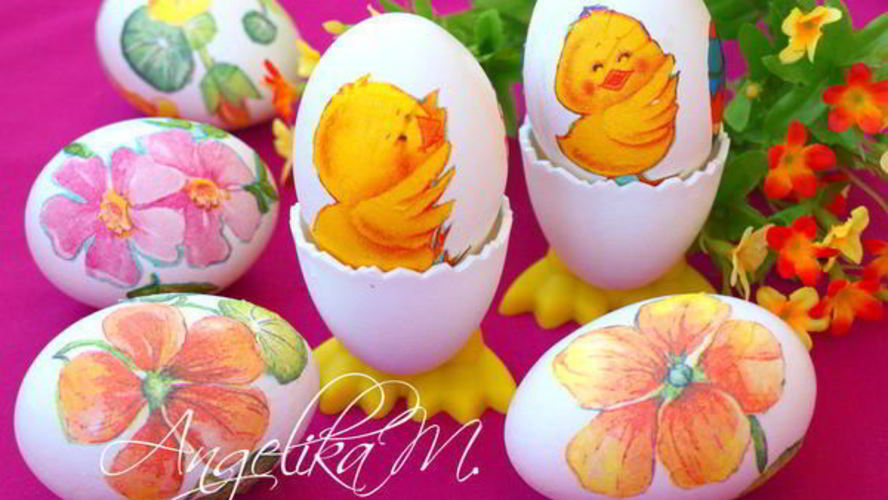 Рецепт пасхальные яйца в стиле декупаж