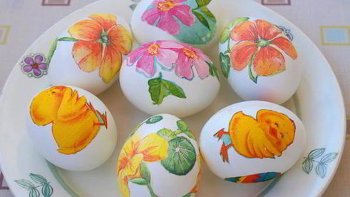 пасхальные яйца в стиле декупаж