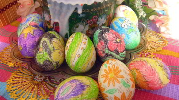 Рецепт Расписные пасхальные яйца