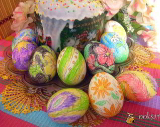 Расписные пасхальные яйца