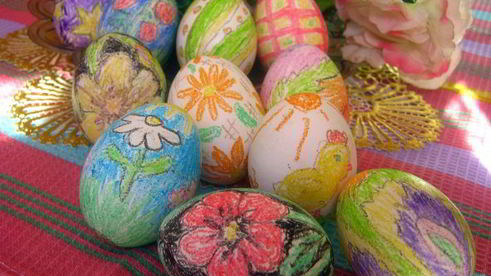 расписные пасхальные яйца