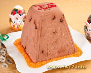 Шоколадная творожная пасха