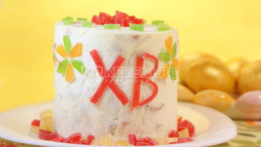 Рецепт творожная пасха с курагой