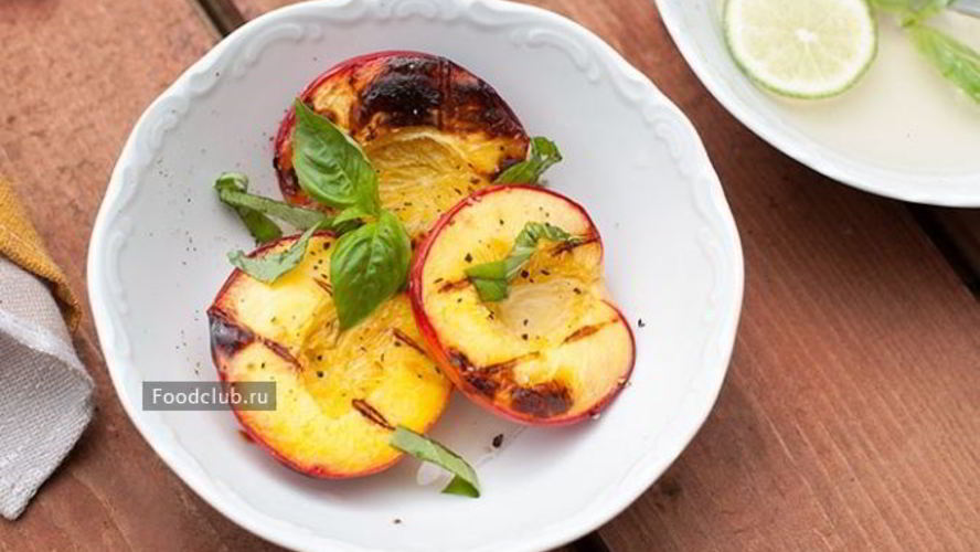 Рецепт персиков ны гриле