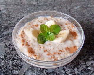 Рисовый пудинг с бананами