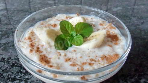 рисовый пудинг с бананами