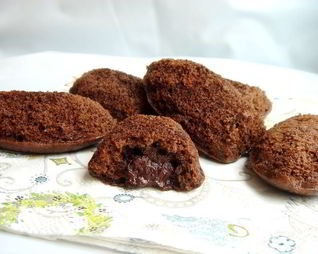 Шоколадные Мадлен с ганашем