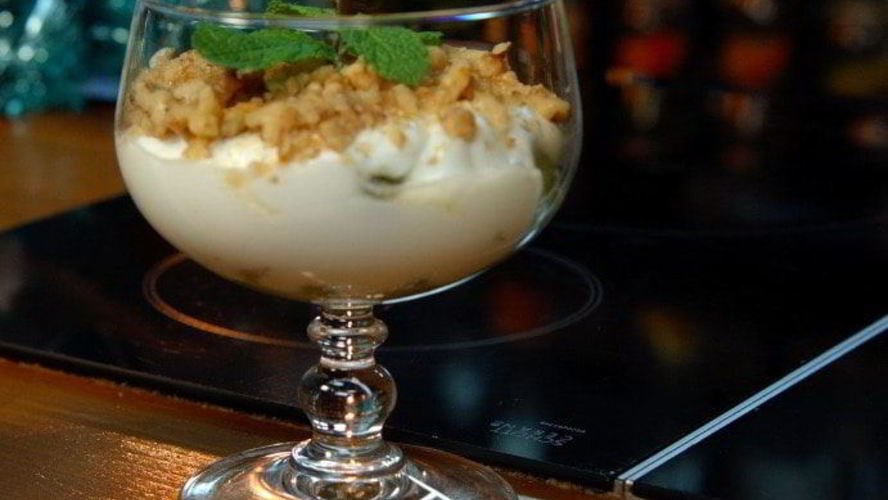 Рецепт слим десерт из винограда, маскарпоне и грецких орехов