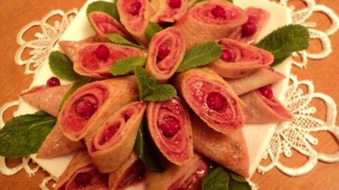 блинчики с ягодным суфле