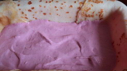 блинный террин с ягодно-сливочным суфле