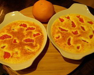 Гратен-суфле с грейпфрутом