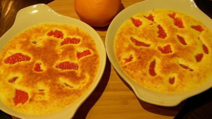 Рецепт гратен-суфле с грейпфрутом