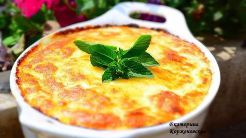 кабачковое суфле под сырной шапкой