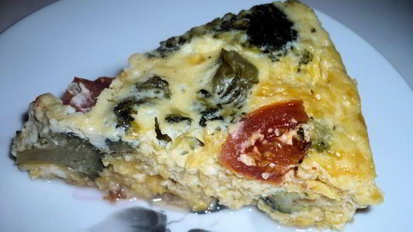 Рецепт Кукурузное суфле с брокколи и помидорами