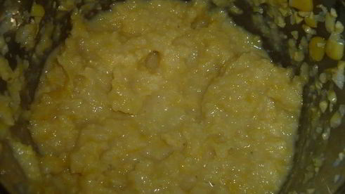 кукурузное суфле с брокколи и помидорами