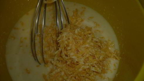 кукурузное суфле с брокколи и помидорами