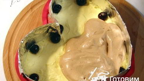 нежный торт-суфле с вишней