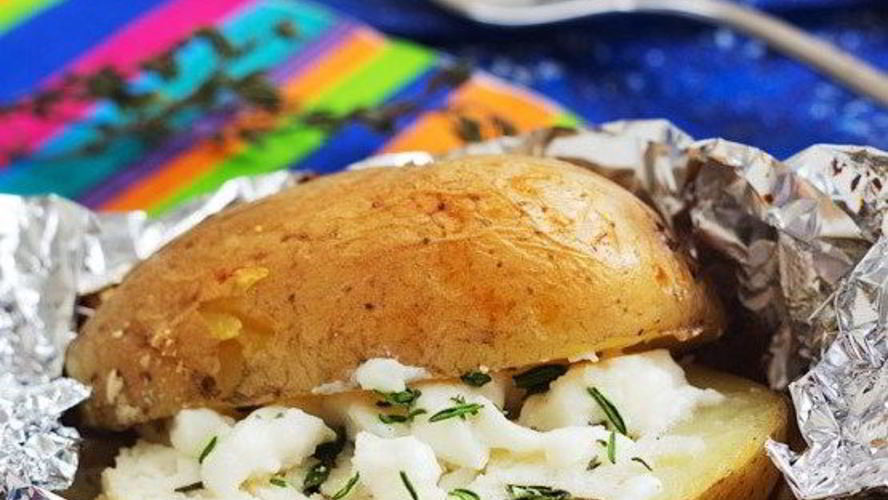 Рецепт печеного картофеля с суфле иза тимьяны