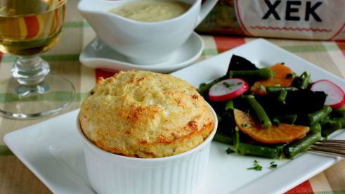 рыбное суфле с горчичным соусом