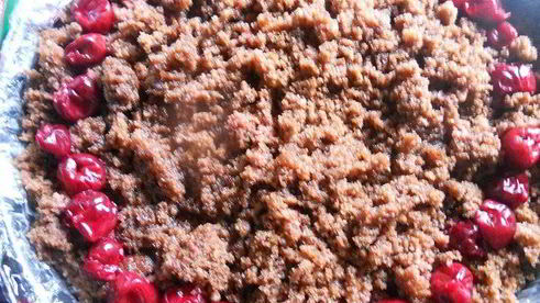 шоколадный кухэ с нежнейшим вишневым кремовым суфле