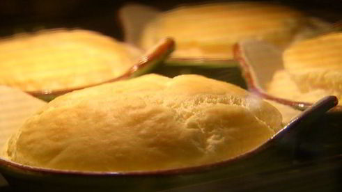 сливочное суфле с красной икрой