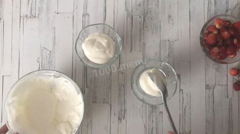 сливочное суфле с земляникой