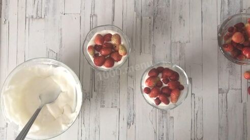 сливочное суфле с земляникой