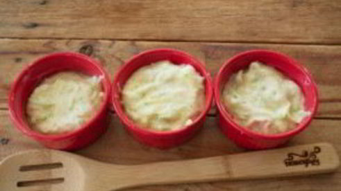 суфле из кабачков с грибным соусом