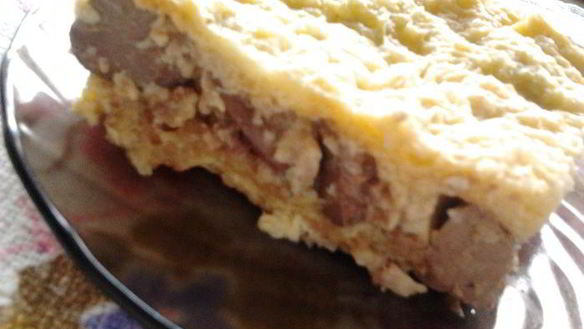 Рецепт Суфле из куриной печени в вафельных коржах