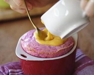 Свекольное суфле с апельсиновым курдом