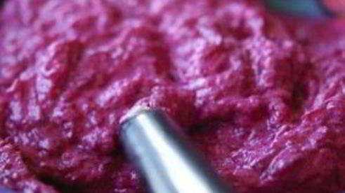 свекольное суфле с апельсиновым курдом