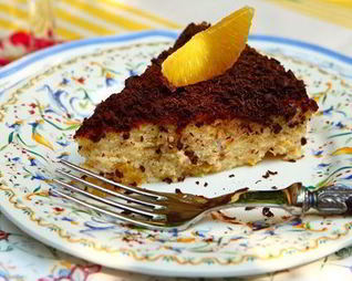 Сырное суфле с апельсином и шоколадом