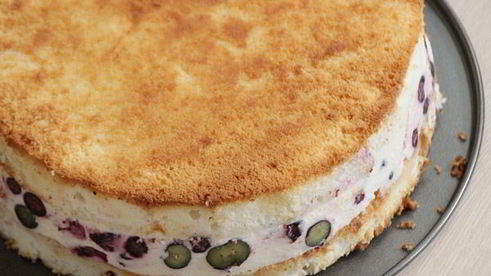 торт-суфле с ягодами